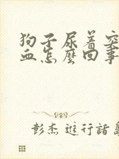 狗子尿着突然尿血怎么回事