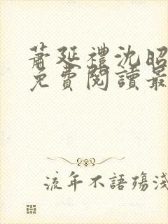 萧延礼沈昭全文免费阅读最新章节封面