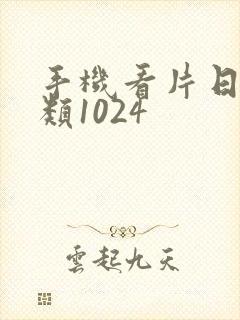 手机看片日韩另类1024