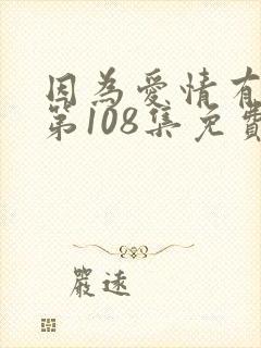 因为爱情有多美第108集免费