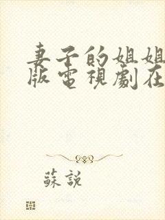 妻子的姐姐免费版电视剧在线封面