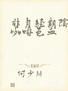 非月经期阴道流咖啡色血封面