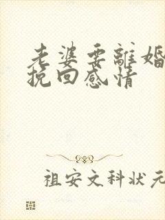 老婆要离婚如何挽回感情