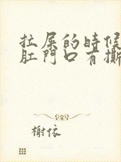 拉屎的时候觉得肛门口有撕裂的疼还有血