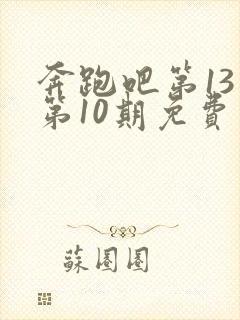 奔跑吧第13季第10期免费观看