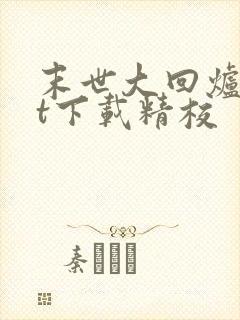 末世大回炉txt下载精校封面