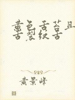 黄色舌苔且齿痕舌裂纹舌