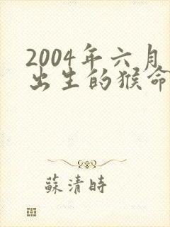 2004年六月出生的猴命运如何封面
