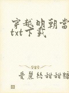 穿越明朝当皇帝txt下载