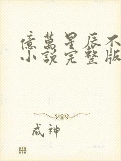 亿万星辰不及你小说完整版本封面