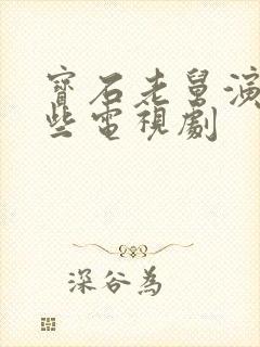 宝石老舅演过哪些电视剧