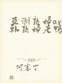 亚洲熟妇av日韩熟妇老鸭窝