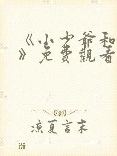 《小少爷和女佣》免费观看全集