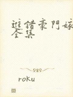 进错豪门嫁对郎全集封面