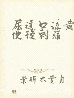 尿道口流黄脓小便后刺痛