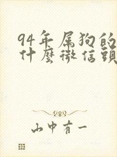 94年属狗的用什么微信头像好封面