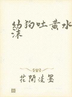 幼狗吐黄水带泡沫封面