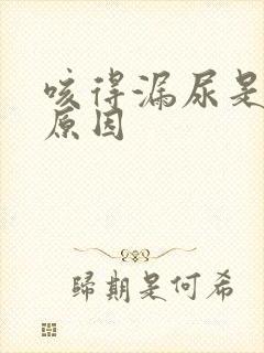 咳得漏尿是什么原因封面