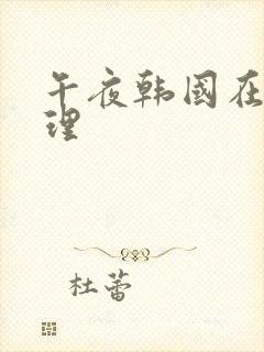 午夜韩国在线伦理