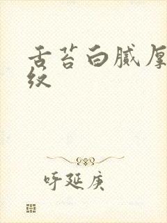 舌苔白腻厚有裂纹