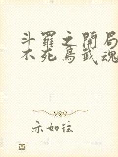 斗罗之开局觉醒不死鸟武魂