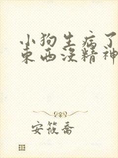 小狗生病了不吃东西没精神怎么办