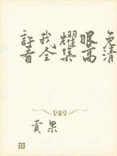 许我耀眼免费观看全集高清