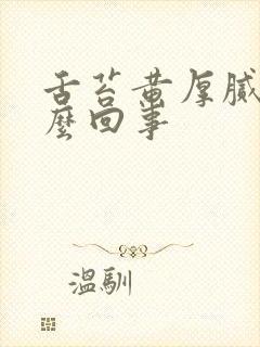 舌苔黄厚腻是怎么回事