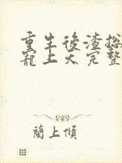 重生后渣总把我宠上天完整阅读封面