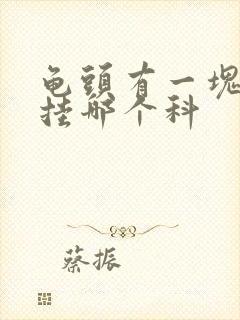 龟头有一块红斑挂哪个科