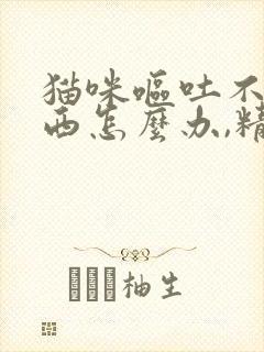 猫咪呕吐不吃东西怎么办,精神也不好