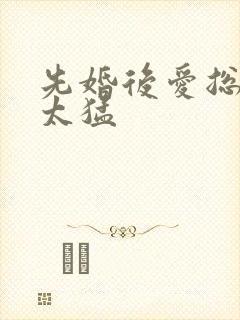 先婚后爱总裁别太猛