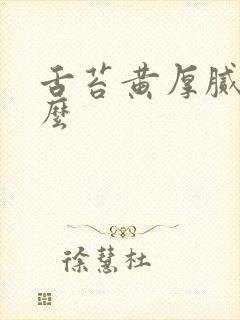 舌苔黄厚腻是什么