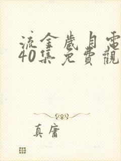 流金岁月电视剧40集免费观看