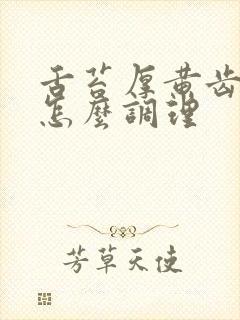 舌苔厚黄齿痕是怎么调理封面