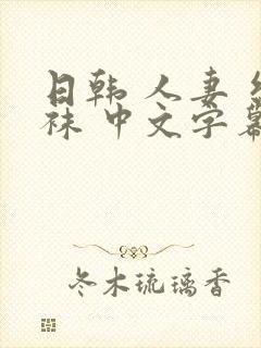 日韩 人妻 丝袜 中文字幕