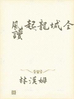 风起龙城全本阅读