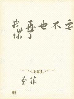 我再也不要喜欢你了封面