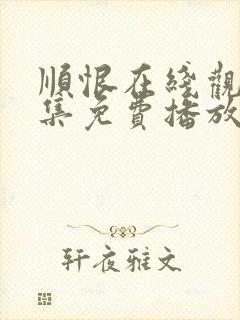 顺恨在线观看全集免费播放