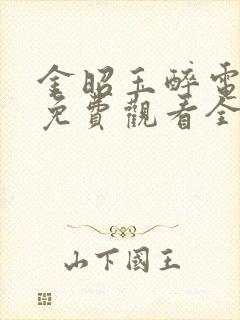 金昭玉醉电视剧免费观看全集完整版