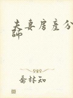 夫妻房产分割律师