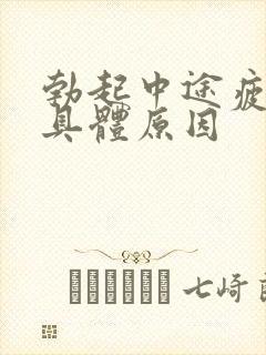 勃起中途疲软的具体原因封面