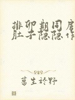 排卵期同房后小肚子隐隐作痛,后腰发酸