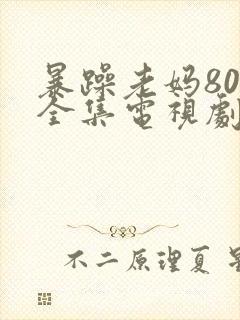 暴躁老妈80集全集电视剧在线观看封面