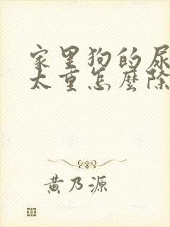 家里狗的尿骚味太重怎么除封面