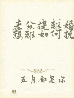 老公提离婚我不想离如何挽回