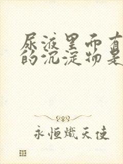 尿液里面有白色的沉淀物是怎么回事