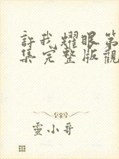 许我耀眼第31集完整版观看封面