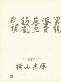 我的反派男友电视剧免费观看封面