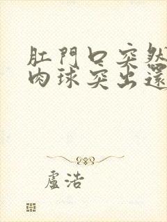 肛门口突然有个肉球突出还疼封面